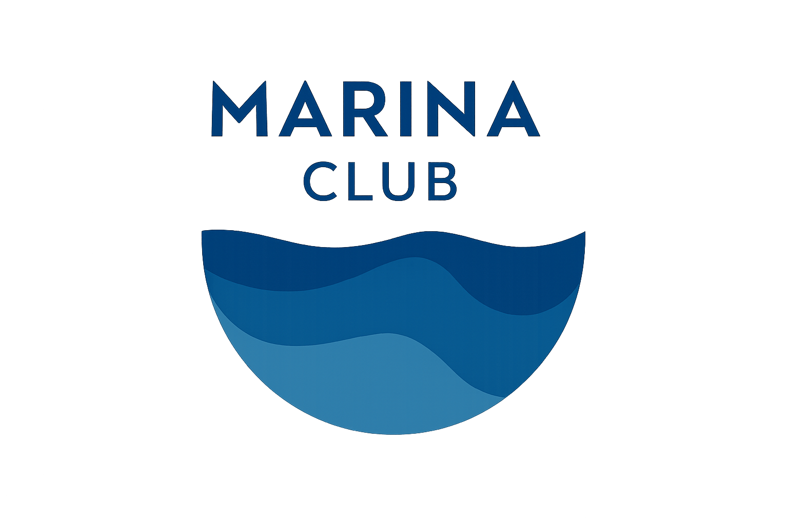 A logo with the text "MARINA CLUB" above a stylized representation of water.
